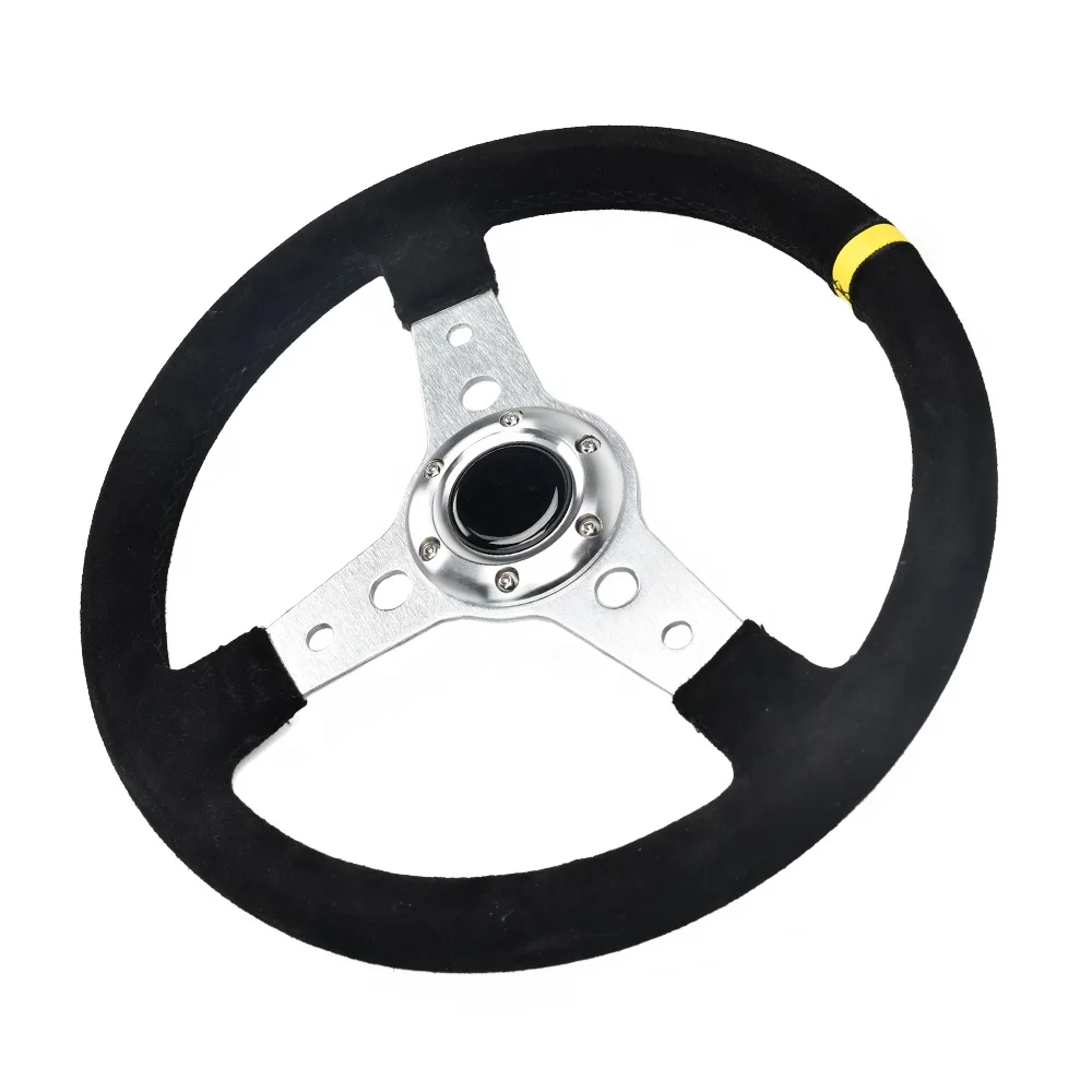 Custom Go Kart Sport Steering Wheel 330mm 340 mm 350mm Aluminum Alloy Golf Cart steering wheel With Horn button