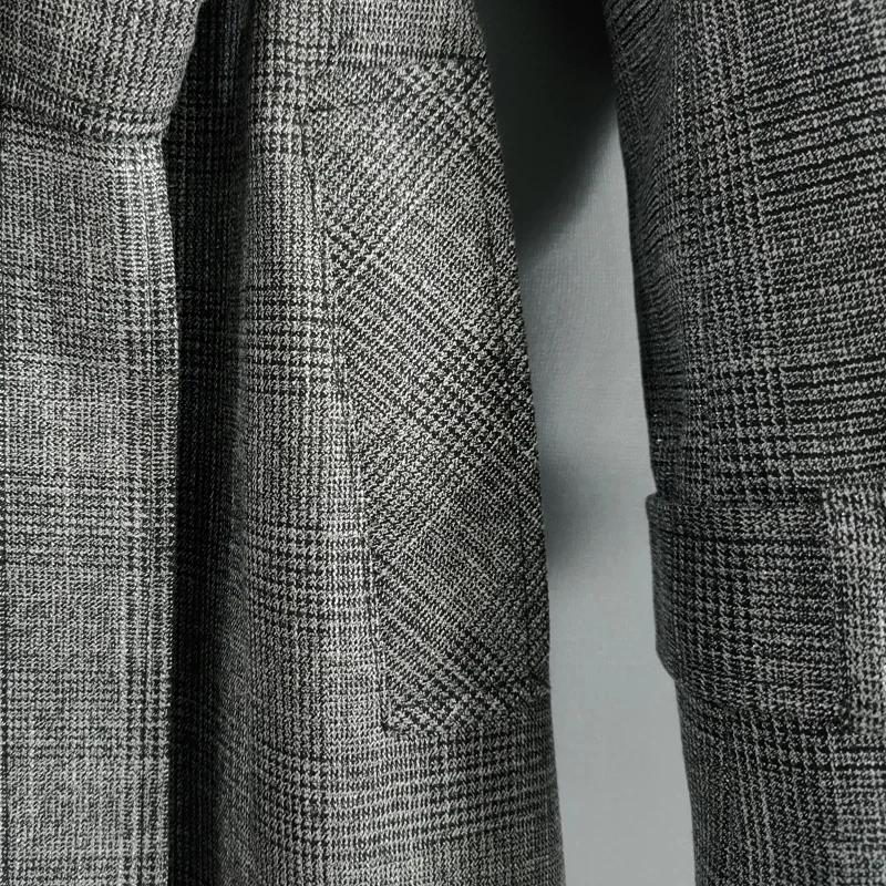 OEM 2020 New Fashion Spring Fall Plaid Turn Down Collar Women Trench Coat