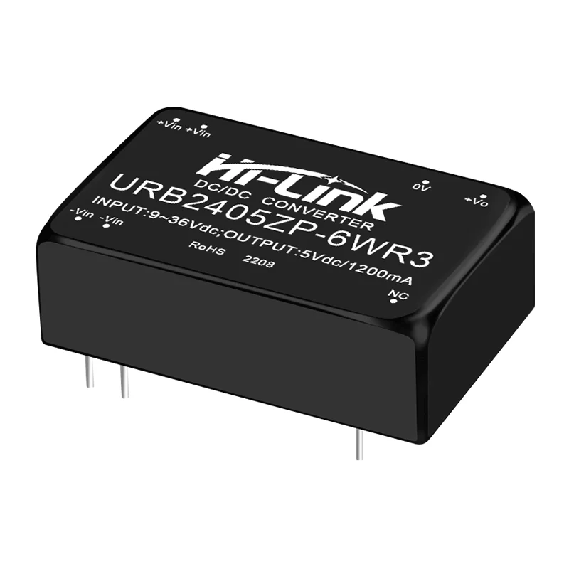 Hi-Link new mini 6W 24V to 5V DC-DC isolation power supply module URB2405ZP-6WR3 voltage regulation and step-down protection