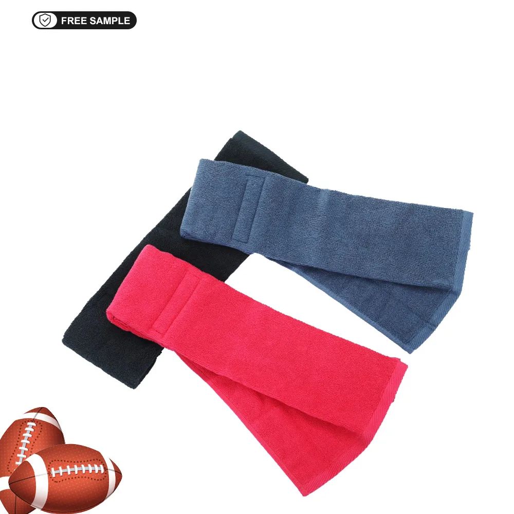Football rugby team towel custom microfiber/cotton belt Portable towel quick drying sweat towel custom logo