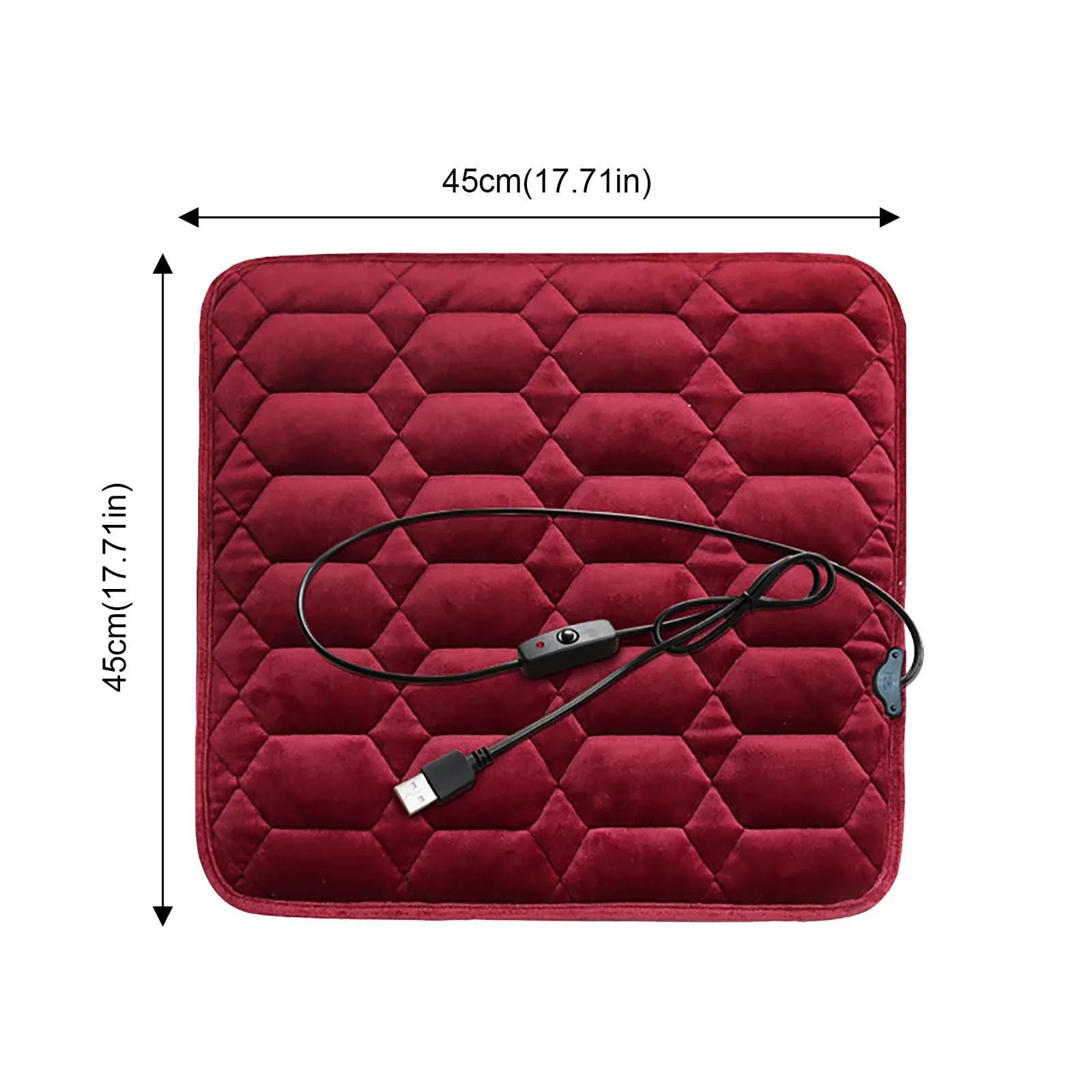 Mydays Outdoor Safety Comfortable Non-slip Car Heating Seat Cushion Cover with 3 Heat Setting