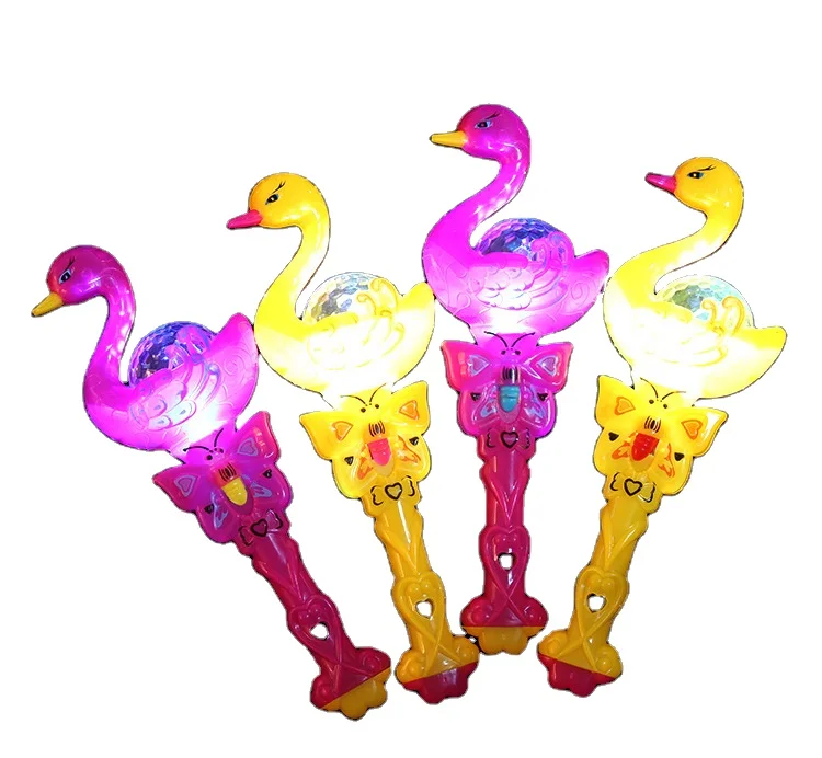 2024 Hot Selling LED Glow Swan projection magic wand Cygnet flash stick Magic fairy wand
