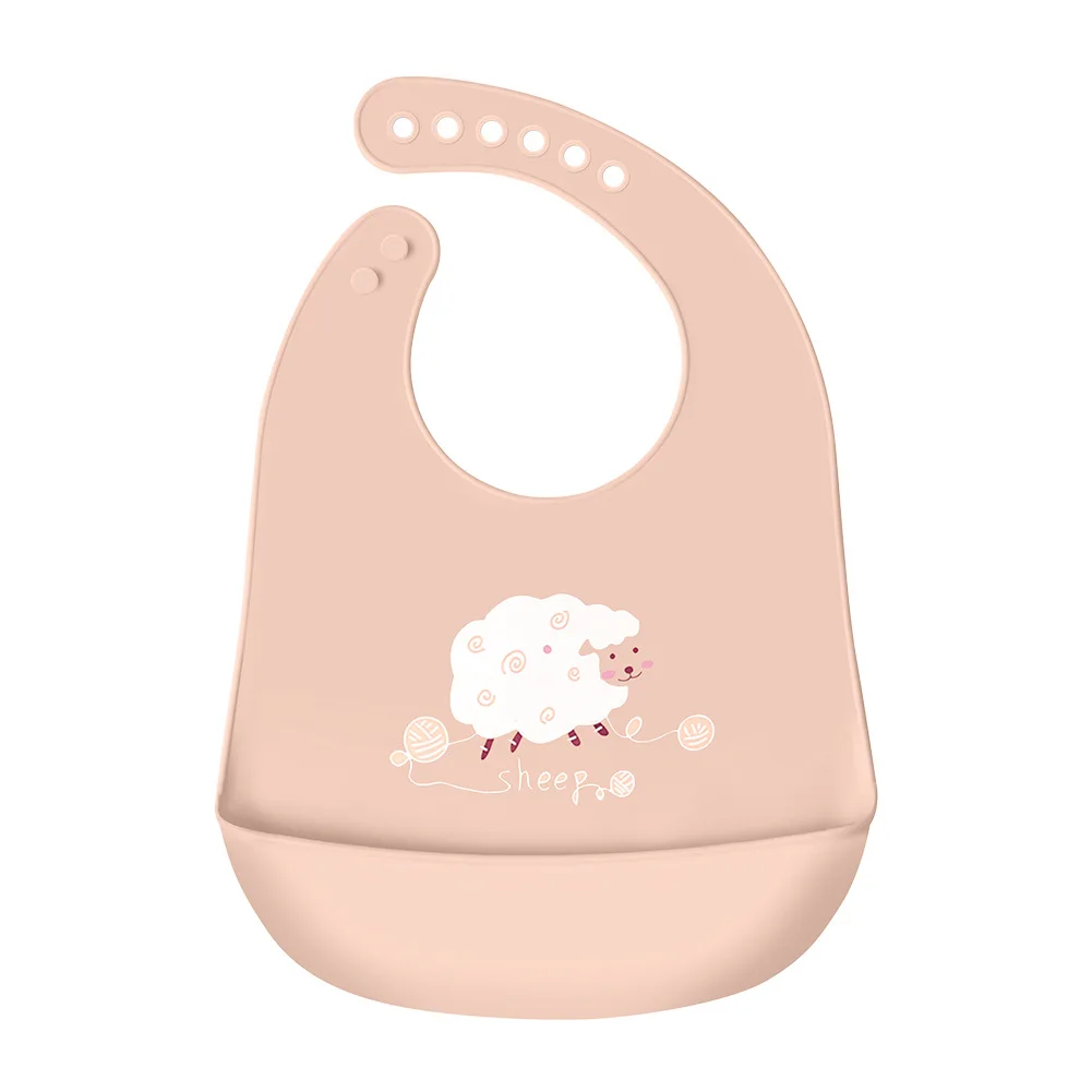 Manufacturers spot baby silicone bib stereo waterproof drool pocket baby eat bib wholesale
