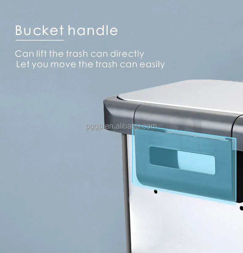 50L Hot sale kitchen garbage compactor bin Stainless Steel 13 gallon compressing trash can with pedal