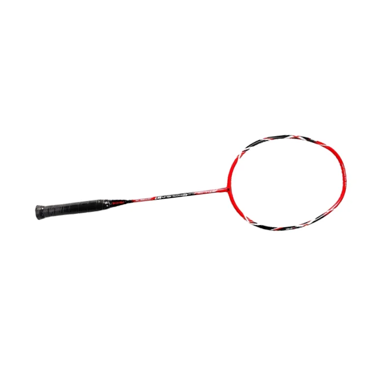 Professional Lightweight Carbon Fiber Badminton Racket 4u Slightly Soft with Full PU Grip and Graphite Shaft for Training