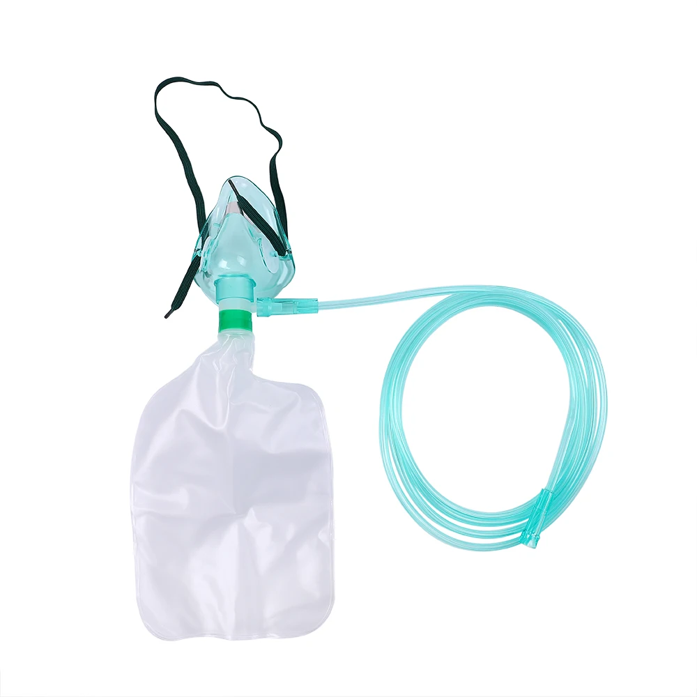 Comfortable oxygen mask with flexible reservoir bag designed for effective oxygen delivery in hospitals