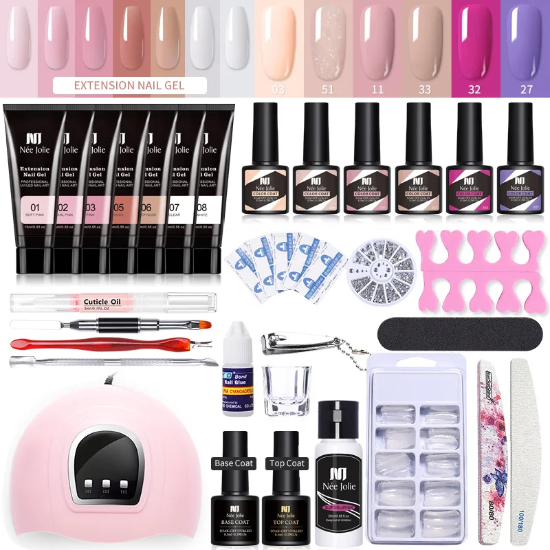 Home Manicure Complete set With Nail lamp Nail Polish UV Gel  And Decoration For Nail Tools  Professional Supplies