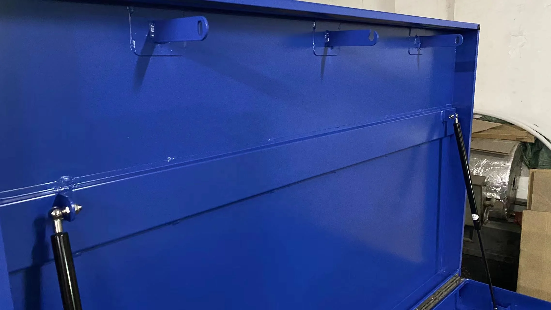 High Quality 1.5mm Galvanized Steel Job Box Waterproof Powder Coated Truck Tool Box with Drawer for Building Site Storage