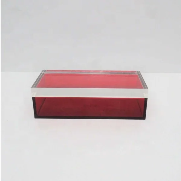 Роскошная акриловая коробка для хранения ювелирных изделий с крышкой