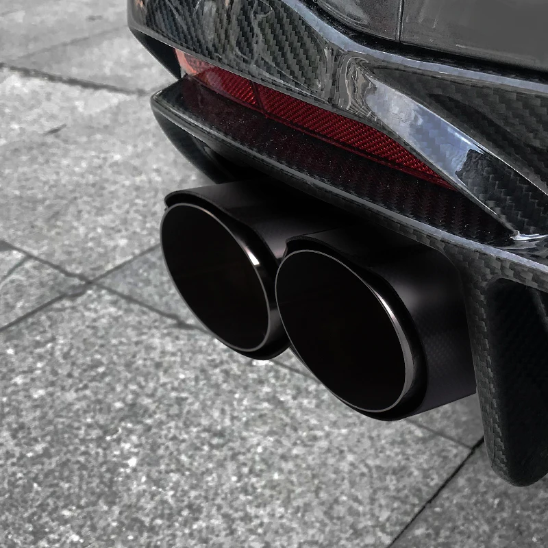 Automotive tailpipe general double Ak carbon fiber exhaust  tip cap muffler tip high temperature exhaust pipe muffler