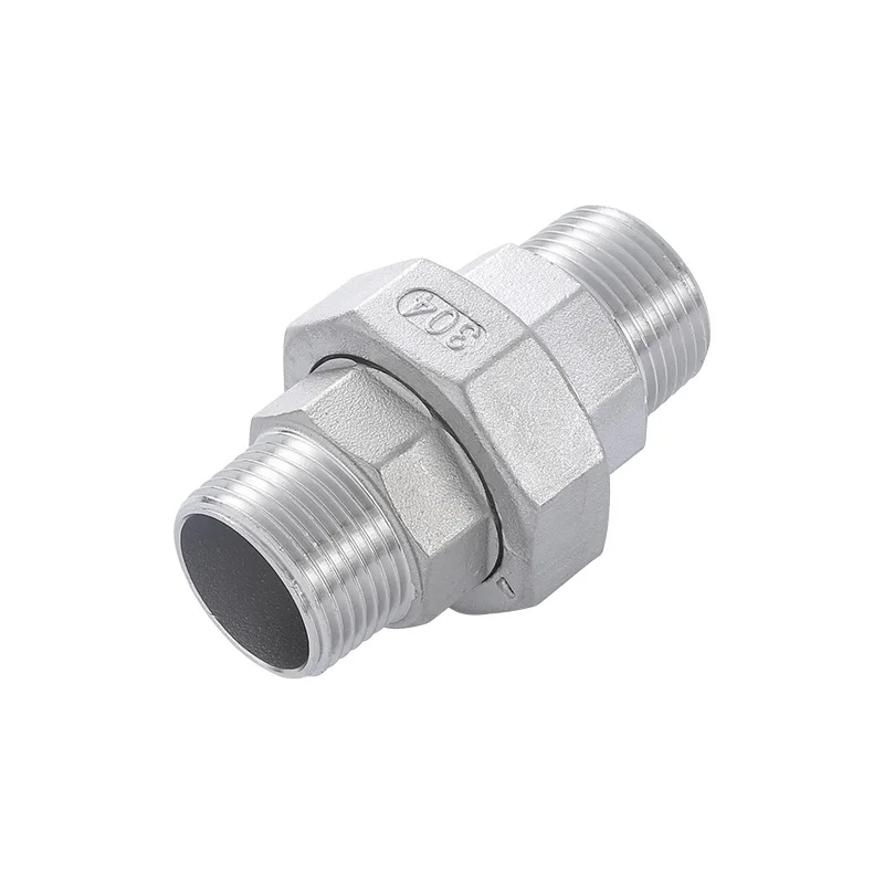 Stainless Steel 1/4' 3/8' 1/2' BSP NPT Male Union Barrel Fittings