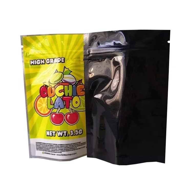Custom Printed 420 Runtz Resealable On Ziplock Small Packaging 3 Side Seal Smell Proof Mylar Self Adhesive Pouch Bags Combo