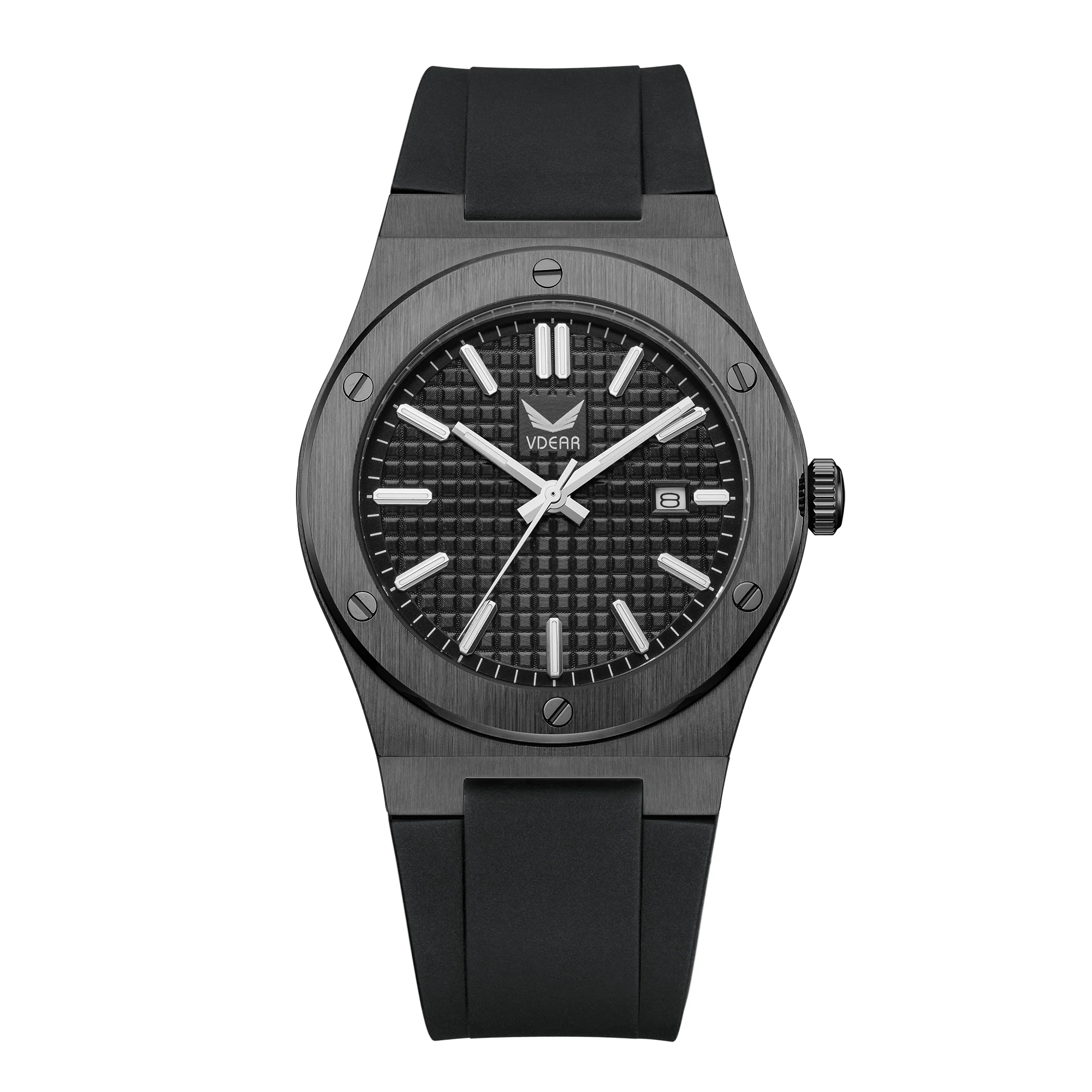 Классические роскошные оригинальные часы с клетчатым циферблатом датой календаря индивидуальный дизайн персонализированные черные мужские кварцевые