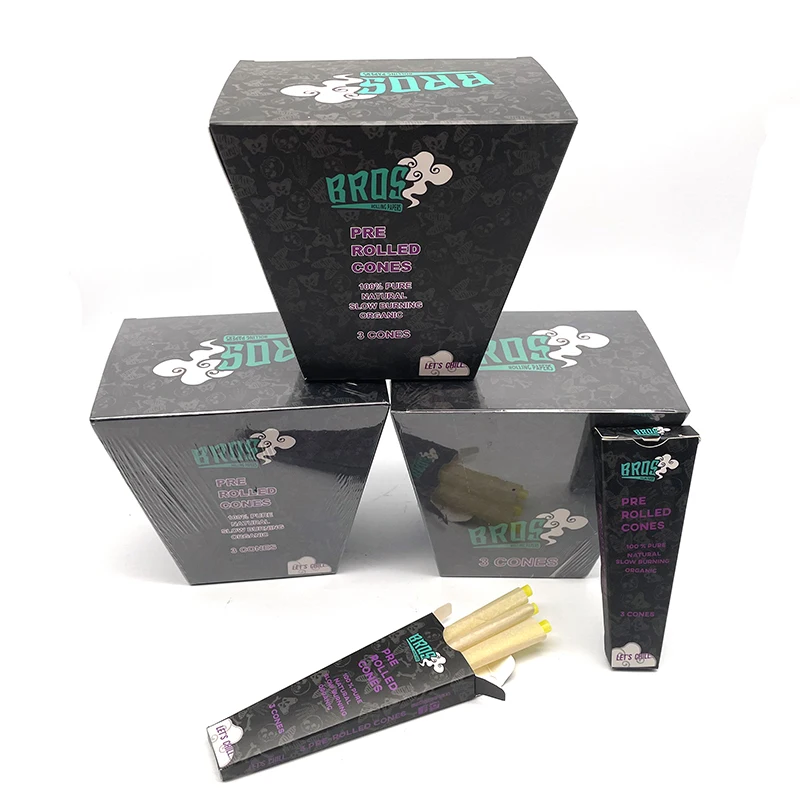 bros Custom brand  good Quality  Rolled Cone Smoking Rolling Paper
