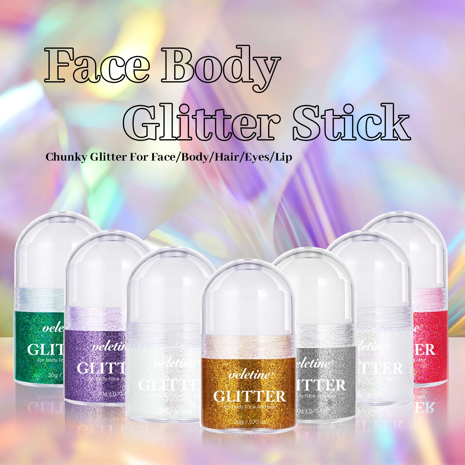 Highlighter Makeup Multifunction Roll-on Highlighter Stick Body Shimmer Glitter Makeup for Highlighting