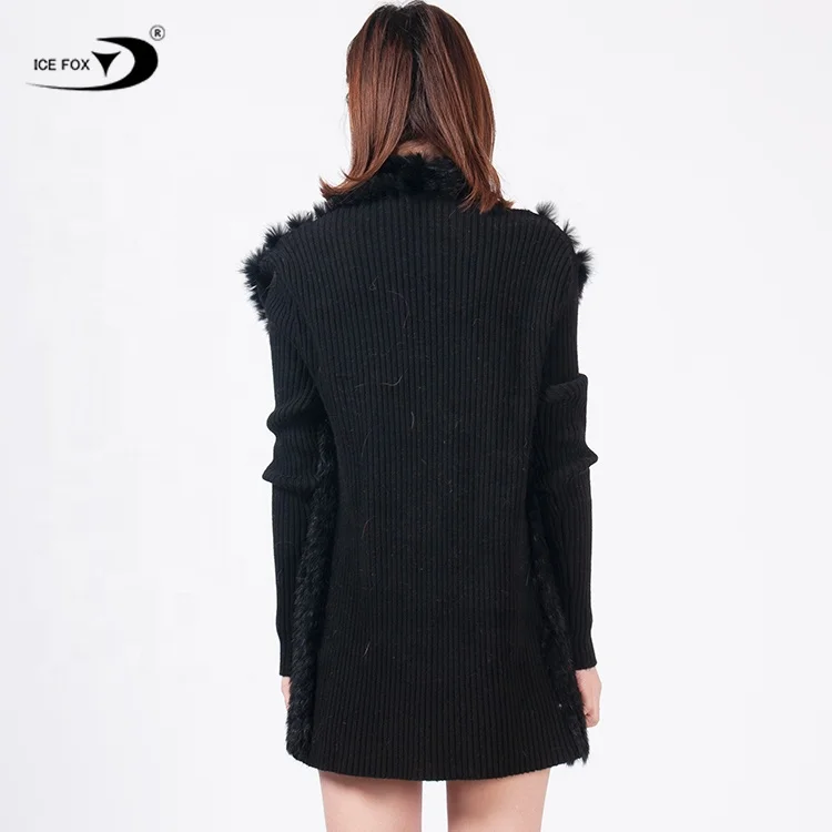 Custom Sweater Women New Design Wool Blended Knit Women Cape Shawl Fashion Black Cashmere Sweater