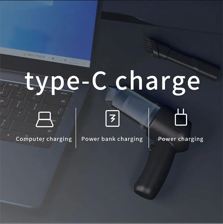 Hot Selling Mini Car Vaccum Cleaner 100V Rechargeable Wireless Small Portable High Power Handheld Car Vacuum Cleaner