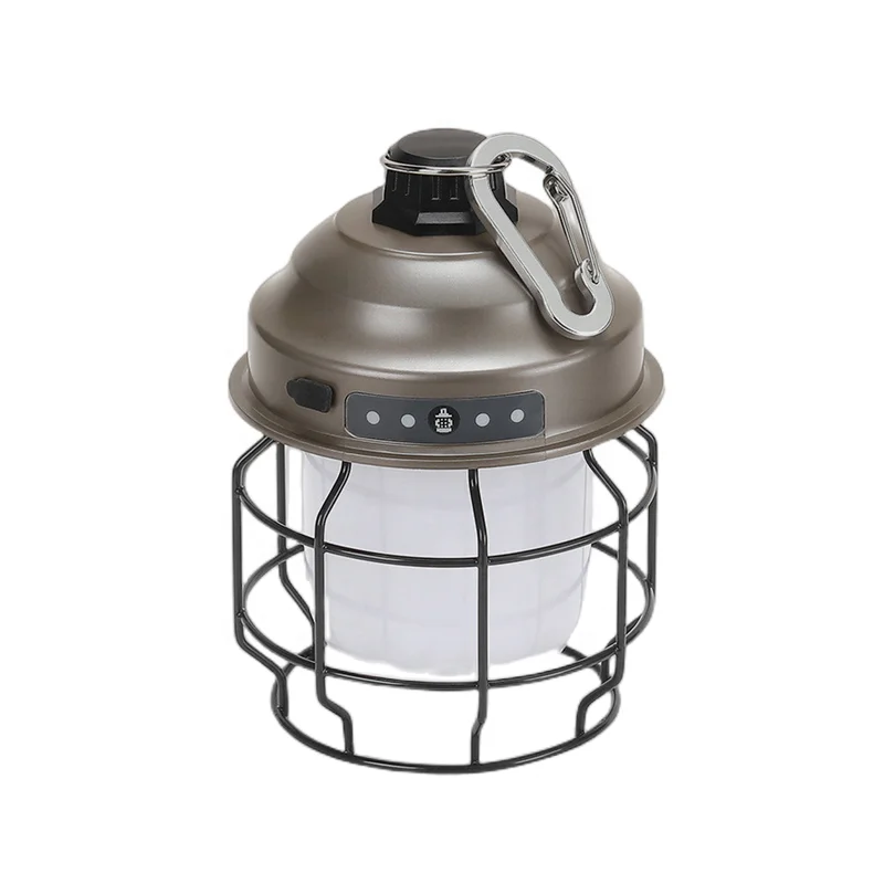 Wason New Retro Vintage Portable Rechargeable Yellow Light Camping Led Lantern Outdoor Atmosphere Camping Lamp