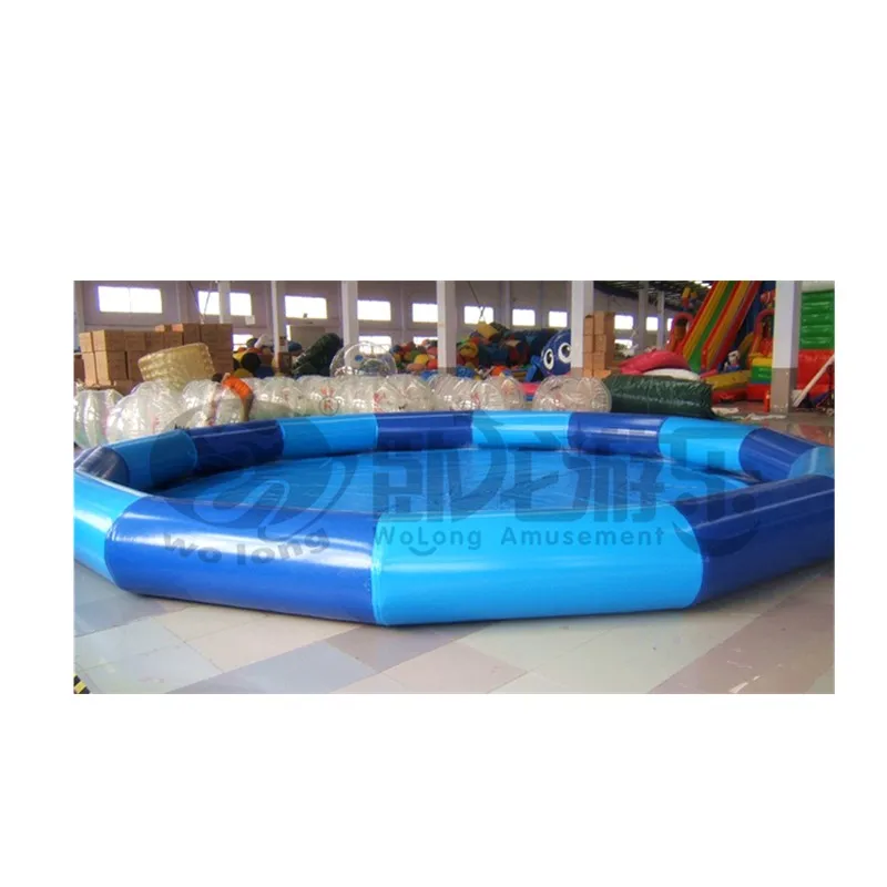 Красочные завышенные слайд надувной бассейн ПВХ материал бассейном для аквапарка