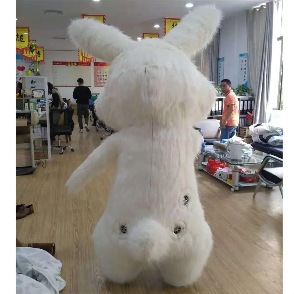 
Lovely costumes Adult Christmas Carnaval Halloween Fancy inflatable mascot rabbit costume 