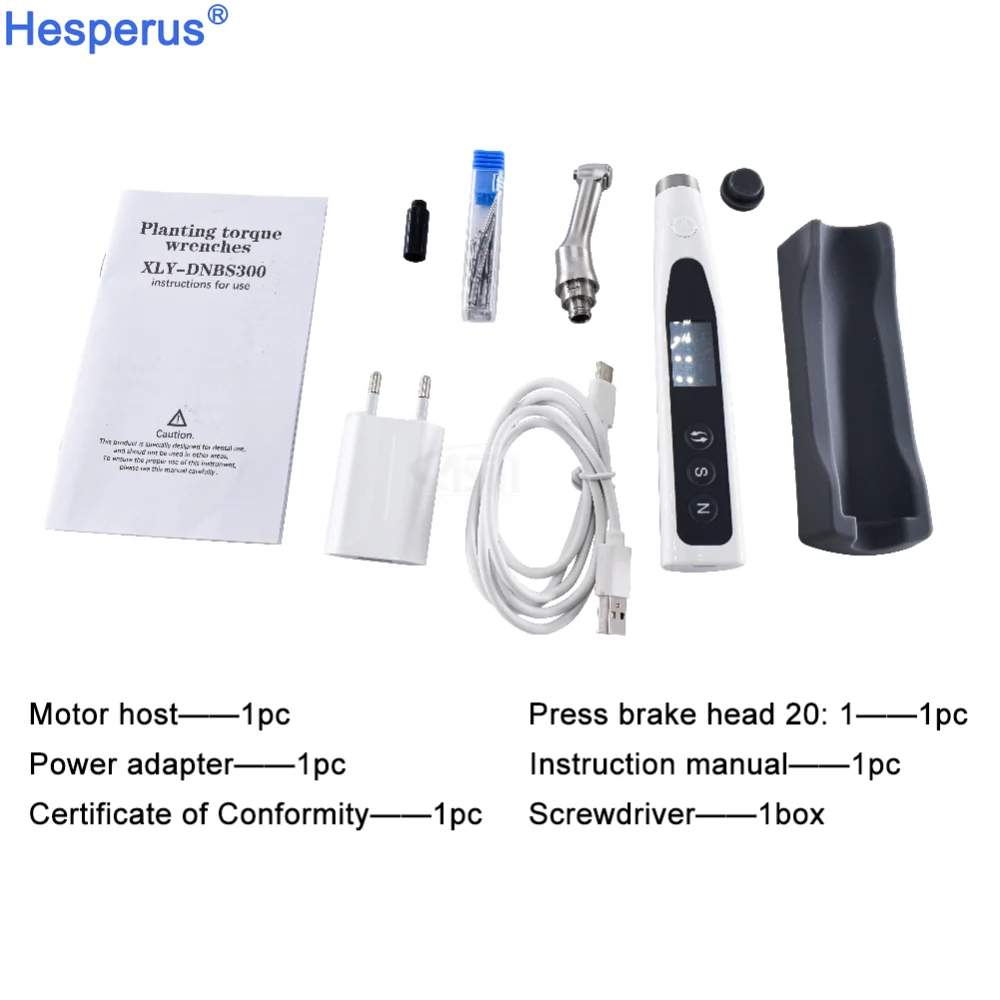 Electric Dental Torque Driver Wrench Ratchet Implant Torque Wrench with Screwdriver Repair Tools Kit Dental Equipment