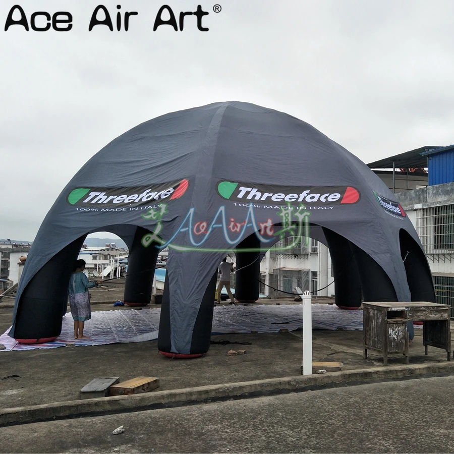 Giant 10m Diameter Black 8-Leg Spider Tentage Outdoor Car Shelter and Event Station for Parties and Marquees