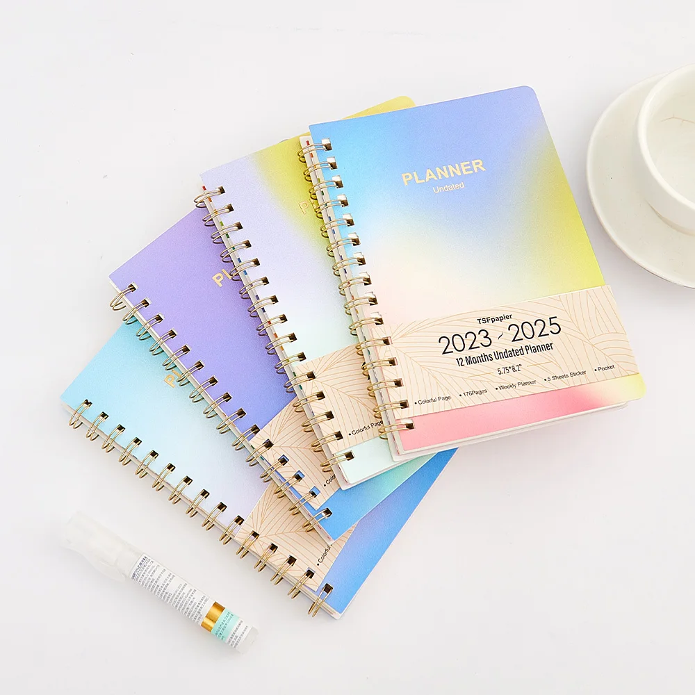 New Design Free Sample 2023 2024 Stock Available Printing Supplies Spiral Daily Journal  Weekly Planner