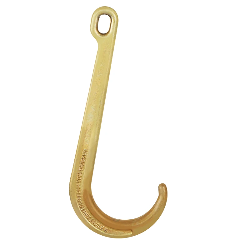 Flatbed Truck Trailer Safety Tow Hook G70 Alloy Steel Forged J Type Tow Hook with Ellipse Hole