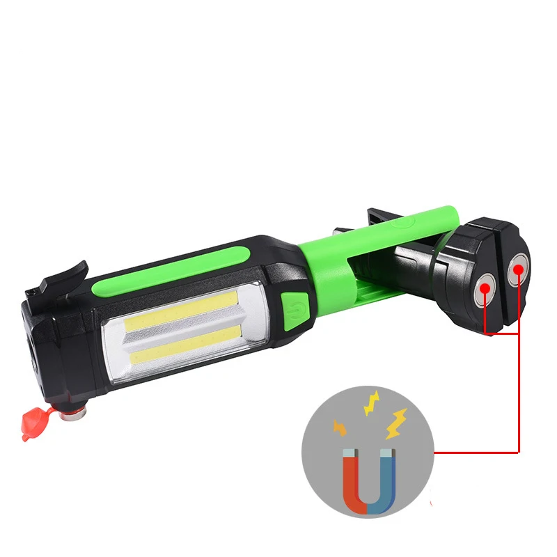 Multi-tool Emergency Magnet Work Light 300lm Handheld Car Safety Glass Hammer with Working Flashlight