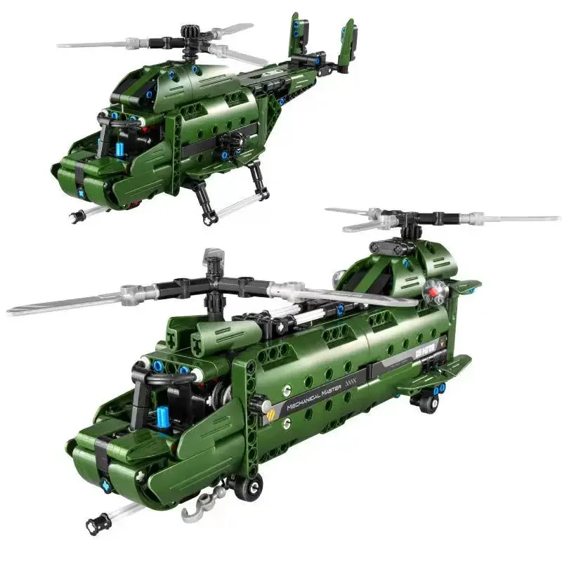 IM.Master Technical Creative Military Helicopter Model Bricks Stem Kit Air Force Weapon Toys For Kids Gifts Building Blocks Sets