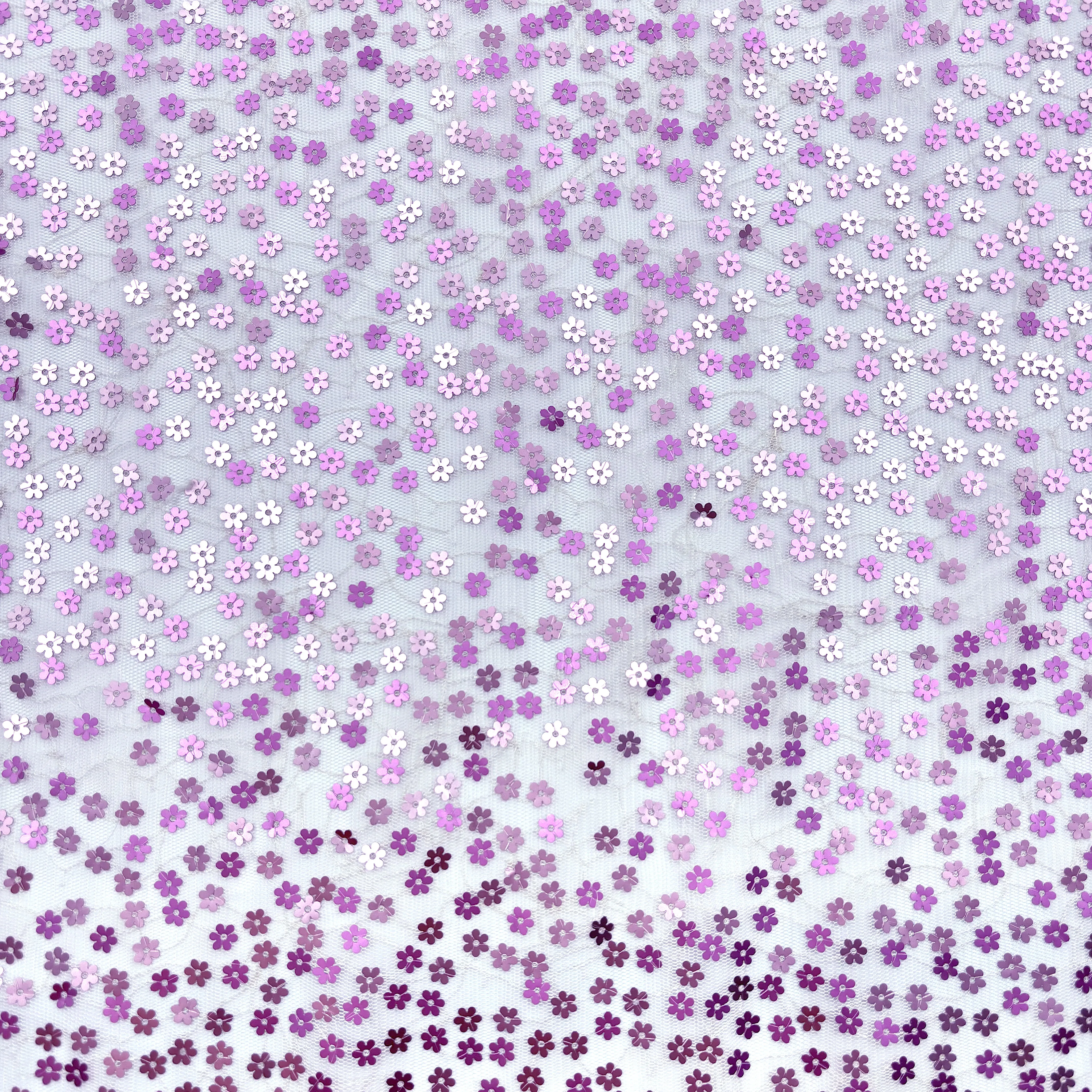 Mesh fabric 100% polyester light color sequin embroidery fabric for wedding cloth