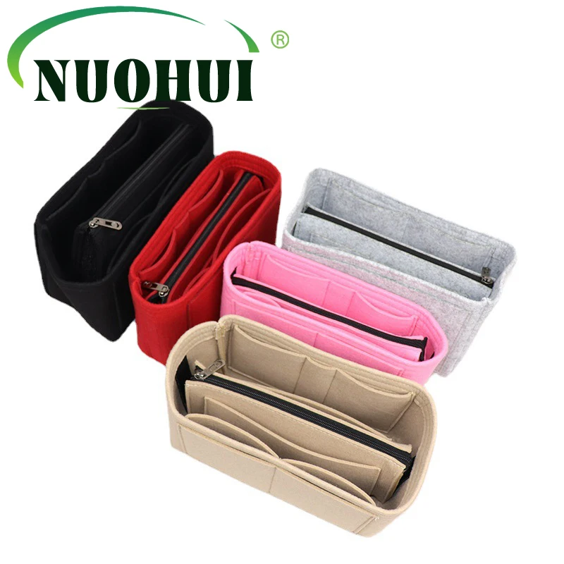 Nuohui new design handbag tote bag storage felt bag organize inserts bag organizer insert handbag