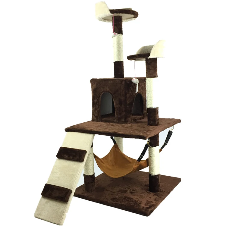 Wholesale Indoor Multilayer Board Medium Pet Cat Climbing steps Frame Modern Cat Tree House