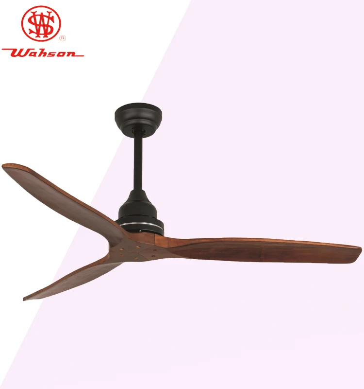 Stylish 52 Inch Solid Wood Blades Ceiling Fans Best Price AC/DC Ceiling Fan 100% Copper Motor Bring Strong Airflow S52-309B