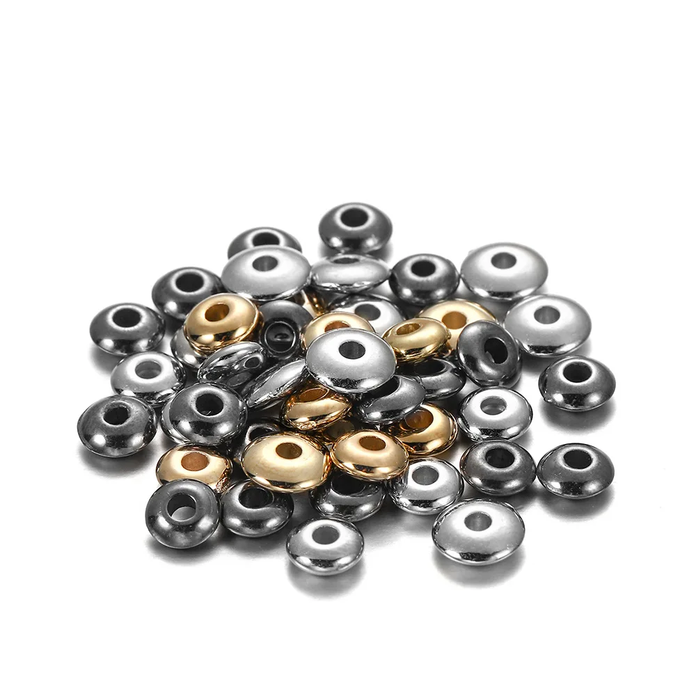 400pcs/lot 5 CCB Charm Spacer Beads Wheel Bead Flat Round Loose Beads For DIY Jewelry Making Supplies Accessories