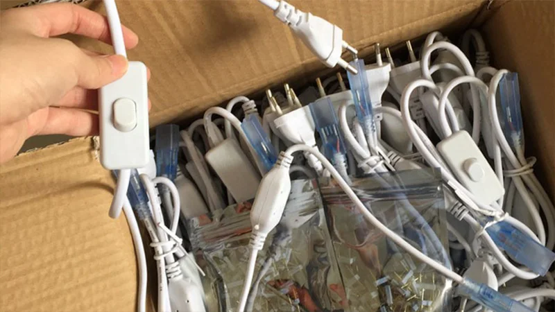 3 meter long Led strip light Special-purpose plug 5050 2835 5730 3014 SMD High voltage plug LED light strip plug