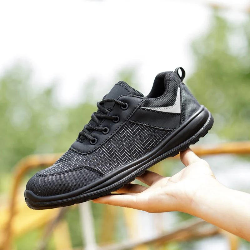 Lightweight waterproof steel toe puncture proof men safety shoes breathable work shoes