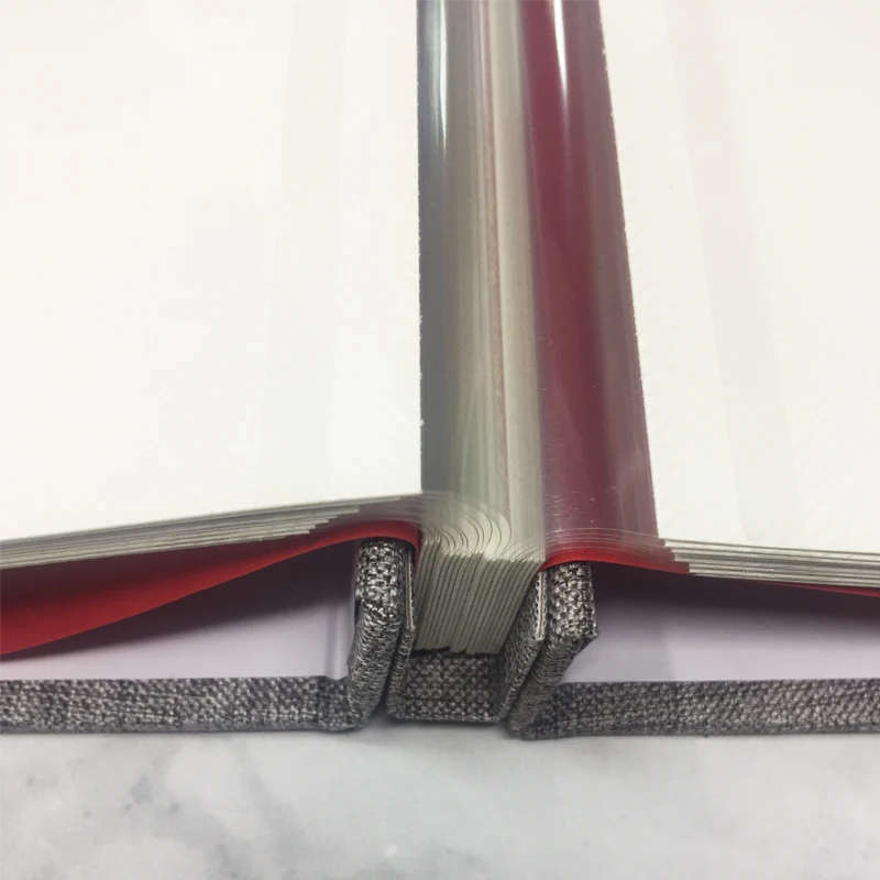 Wholesale Post Bound Printed linen Cover new self adhesive photo album with 40 self adhesive pages