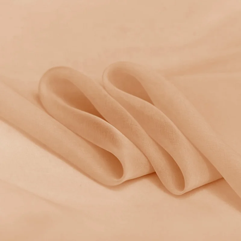 
Hot Selling 100% Pure Chiffon Silk Fabric with Low MOQ 48 Colors in Stock by Xinhe Textiles 