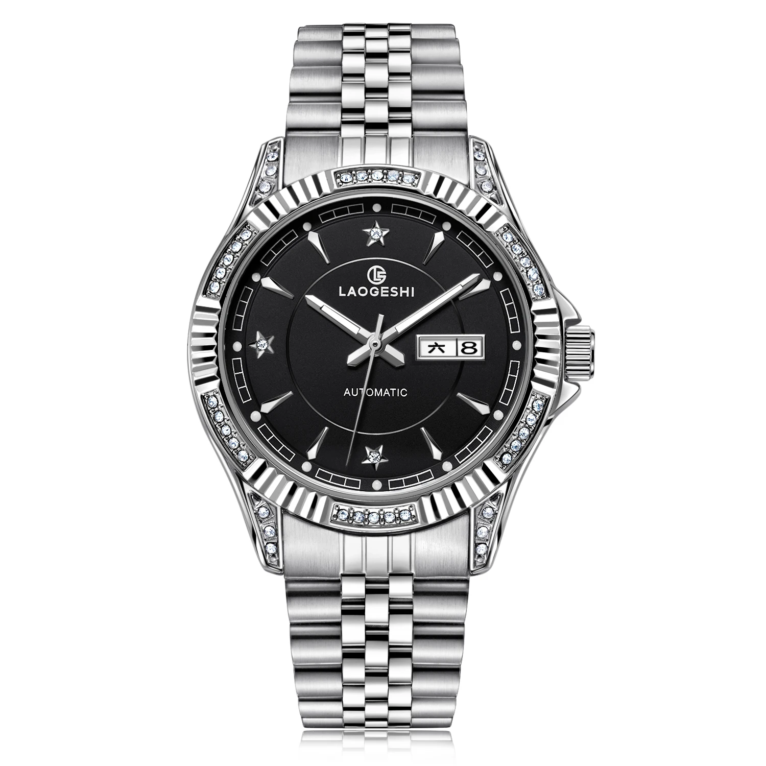 New Stylish Watches For Men Custom Logo Brand Luxury Diamond Mens Watch Orient Automatic Watch Man Waterpoof