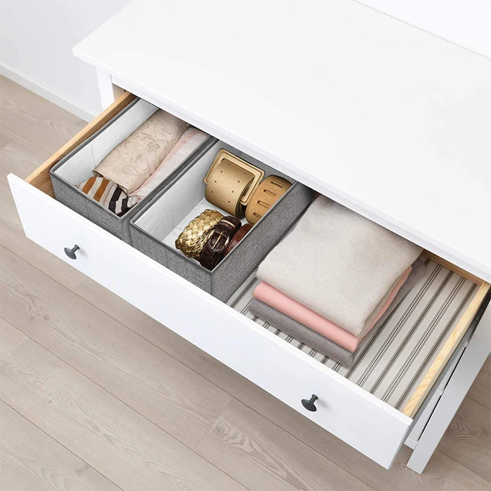 Best Selling 6 Set Foldable Closet Dividers Drawer Storage Organizer Bra And Underwear Box