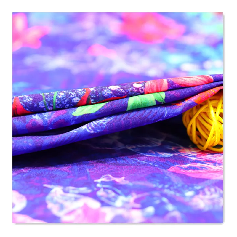 Hot sales 50D polyester  printed silk  satin chiffon fabric for dress