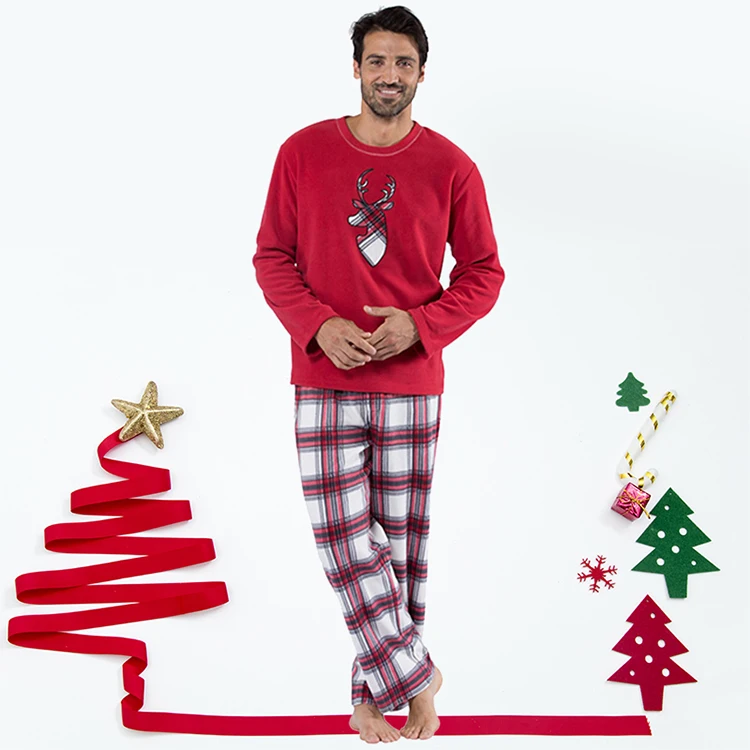 2021christmas pajamas family soft material cotton printed pocket family christmas pajamas family matching outfits christmas