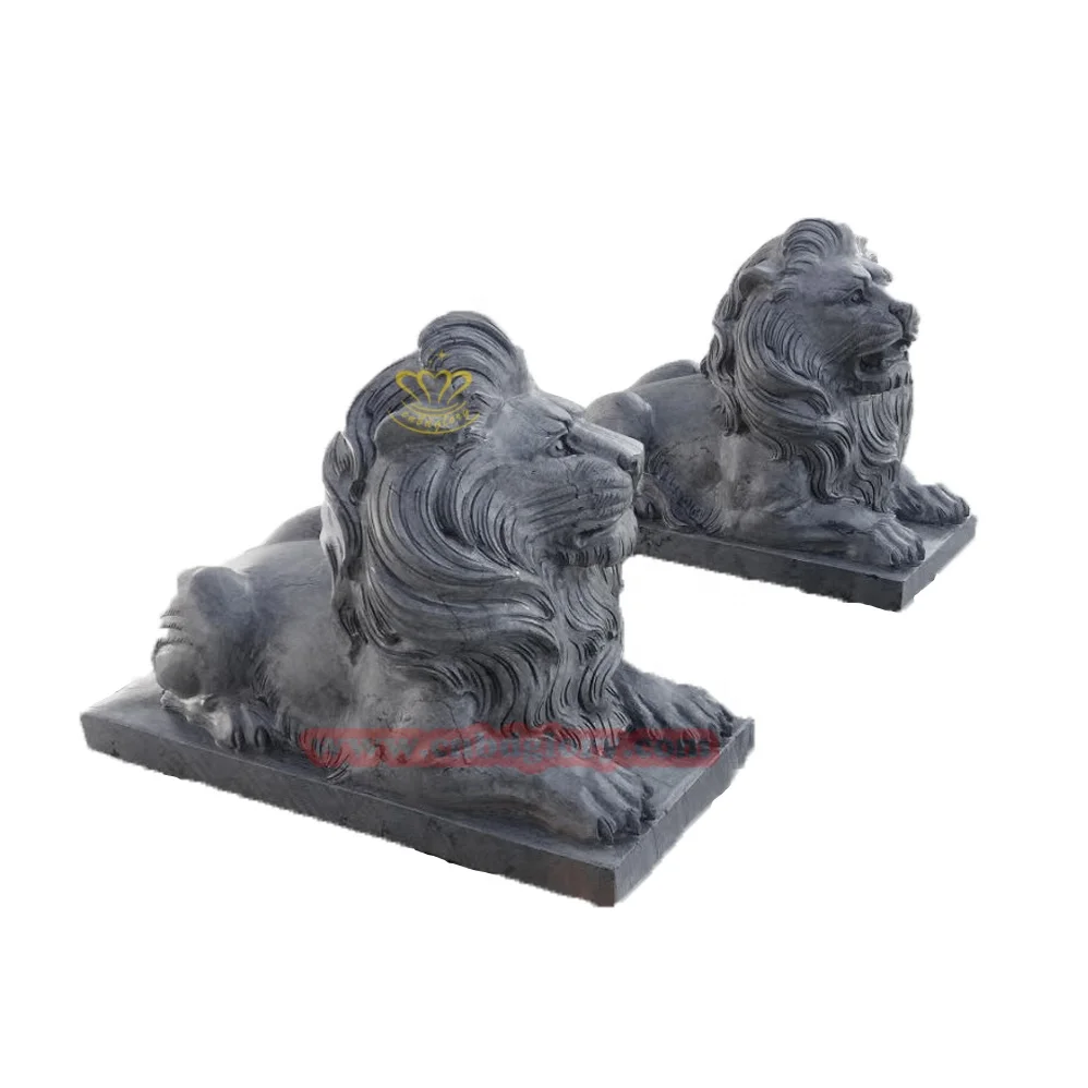 Outdoor Landscape Design Metal Art Decoration Sculpture Bronze Casting Sleeping Lion Statue