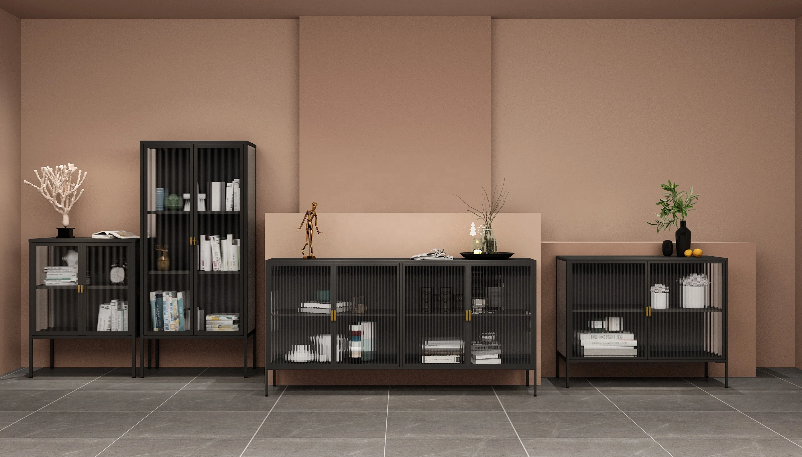 Metal bookcase with glass doors models 2 glass doors bookcase display cabinet