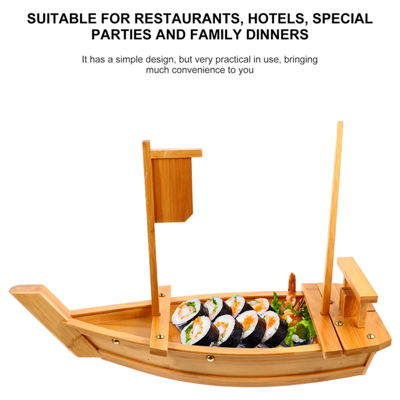 
Hensin Container Wholesale Wooden Japanese Party Wooden Plate Takeaway Japanese Sushi Boat With Different Size 