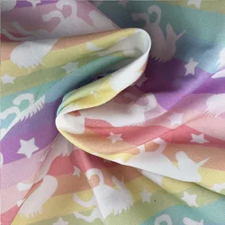 New Type Custom Fabric Print 100% Cotton Woven Twill Fabric for baby shirts