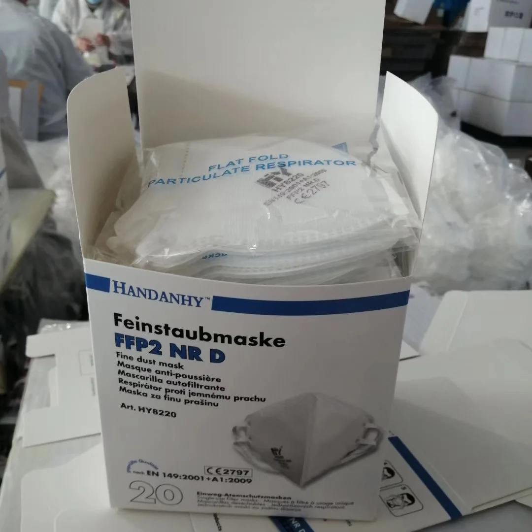 disposable FFP2 fold flat protective  dust mask with valve