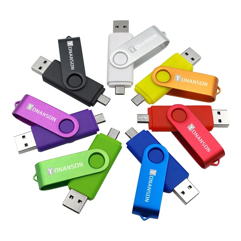 Hot Selling 2 in 1 OTG USB Flash Drive Wholesale Pendrive Custom Logo OTG USB Stick for Android