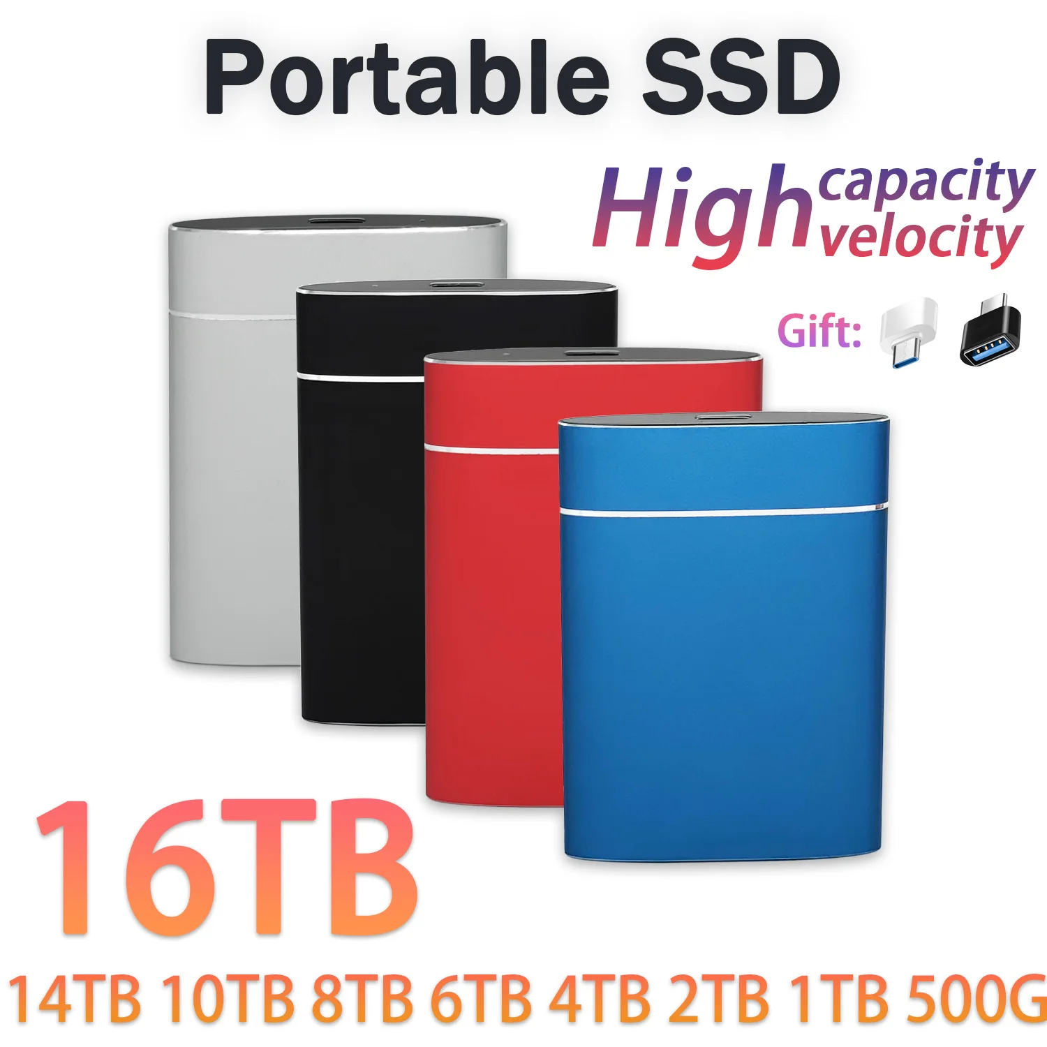 Factory shipped SSD high-speed solid-state mobile hard drive 16TB 8TB 4TB 2TB 1T the true source of same-day delivery